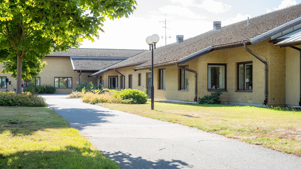 Bilden visar Slottsgårdens boende