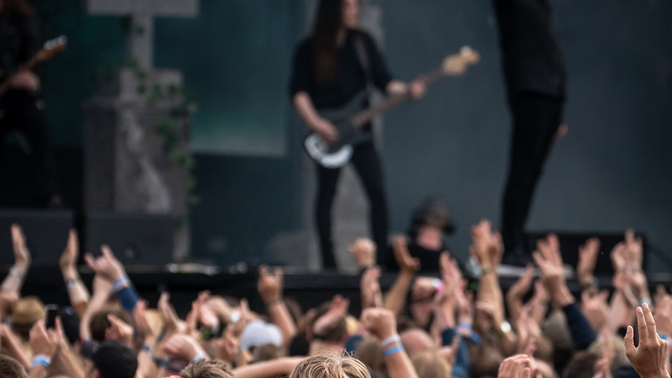 Publikhav på Sweden Rock Festival.