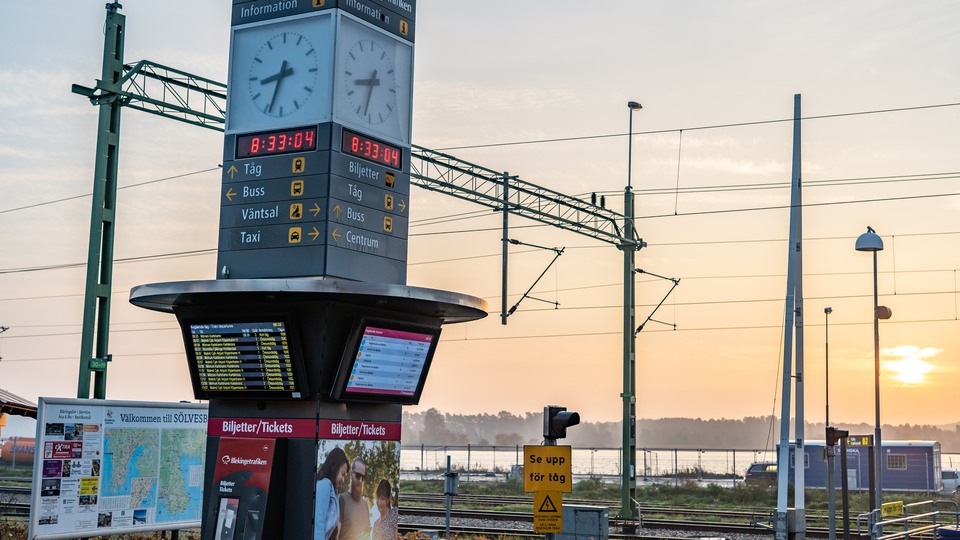 Resecentrum för buss och tåg i Sölvesborg